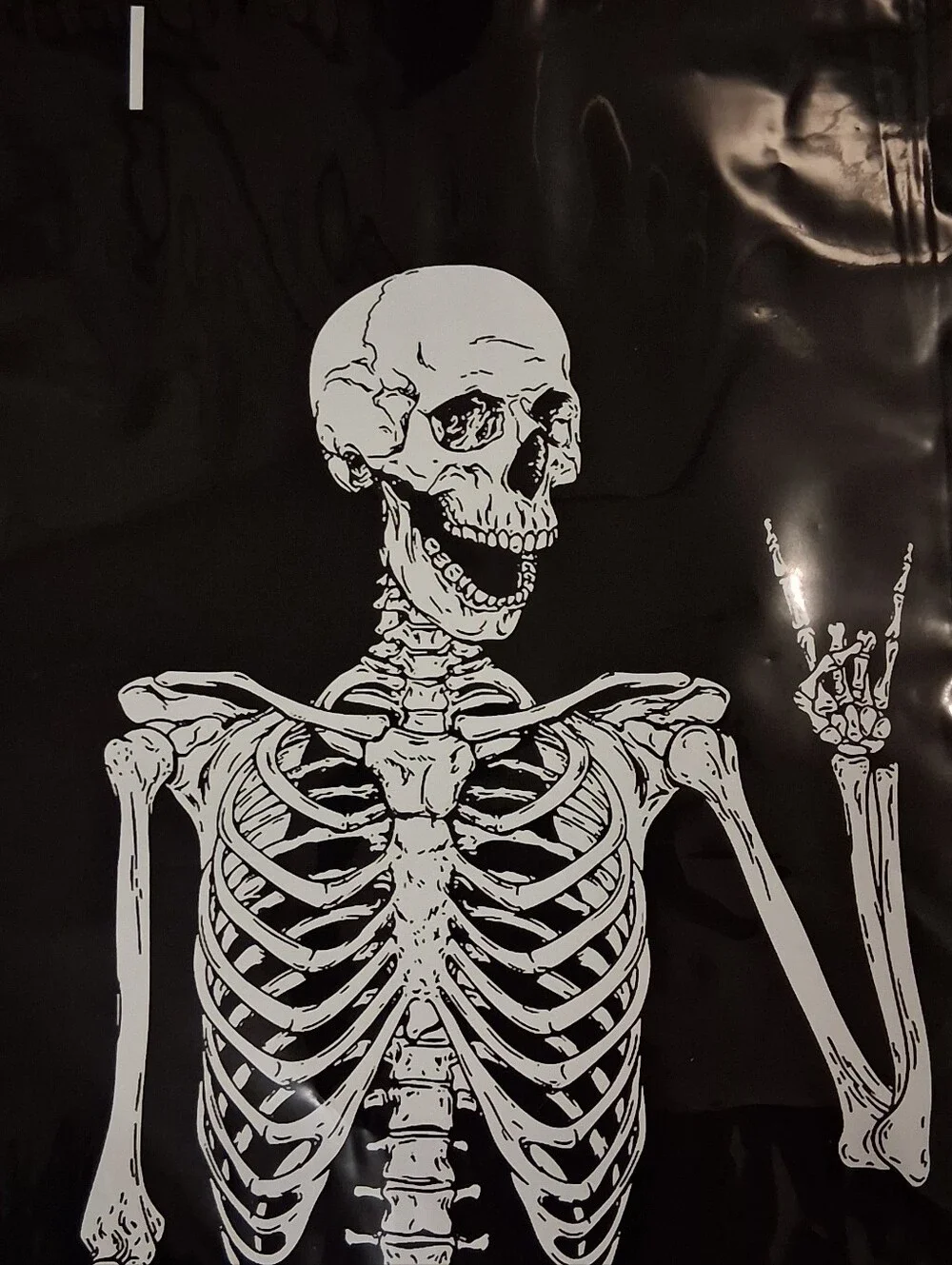 Black Skeleton Print Poly Shipping Bags 10 X 13 Halloween Fun Print NEW